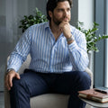 PLUS SIZE MEN STRIPE SHIRT| XL-7XL