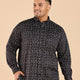 Plus Size Monochrome Cameo Print Tencel Shirt | XL-7XL