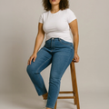 Medium Wash Stretch Jeans | XL-7XL