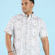 Plus Size Abstract Mirageprint Comfort Stretch Half Sleeve Shirt | XL-7XL