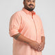 Plus Size Giza Oxford Structure Solid Shirt | XL-7XL
