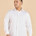 Plus Size Move In Style Solid Satin Shirt | XL-7XL