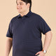Plus Size Premium Polka Printed Stretch Polo T-Shirt | XL-7XL