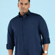 Plus Size Gem Tone Solid Classic Style Satin Stretch Shirt | XL-7XL