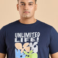 PLUS SIZE STRUCTURE KNIT GRAPHIC T-SHIRT FOR MEN | XL-7XL