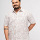 Plus size Tropical Printed Cotton Holiday Half Sleeve Shirt For Men | XL-7XL