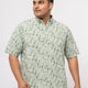 Plus size soft Cotton Printed Holiday Half Sleeve Shirt For Men | XL-7XL
