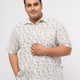 Plus size soft Cotton Printed Holiday Half Sleeve Shirt For Men | XL-7XL