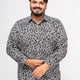 Plus size Printed Stretch Satin Party Shirt For Men | XL-7XL
