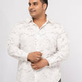 Plus size Printed Stretch Satin Party Shirt For Men | XL-7XL