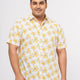 Plus size Tropical Printed Cotton Linen Holiday Shirt For Men | XL-7XL