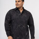 Plus size Printed Stretch Satin Party Shirt For Men | XL-7XL