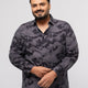 Plus size Printed Stretch Satin Party Shirt For Men | XL-7XL