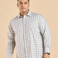 Plus Size Egyptian Giza Cotton Check Shirt | XL-7XL