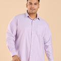 Plus Size Giza Oxford Structure Solid Shirt | XL-7XL