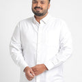 Plus Size Giza Oxford Structure Solid Shirt | XL-7XL