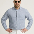 PLUS SIZE MEN SOLID LINEN SHIRT| XL-7XL