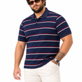 PLUS SIZE MEN STRIPER POLO | XL-7XL