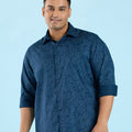 Plus Size Festive Print Viscose Stretch Shirt | XL-7XL