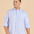 Plus Size Modern Oxford Stripes Shirt | XL-7XL