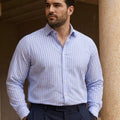PLUS SIZE MEN STRIPE SHIRT| XL-7XL
