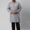 Plus Size Artisanal Print Men's Kurta | XL-7XL