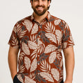PLUS SIZE TROPICAL PRINTED COTTON HOLIDAY HALF SLEEVE SHIRT FOR MEN | XL-7XL