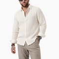 PLUS SIZE LINEN STRIPE SHIRT FOR MEN | XL-7XL