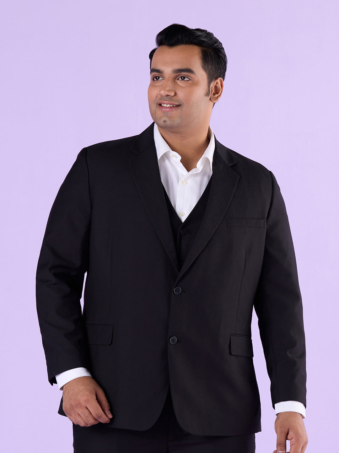 Mens Plus Size Blazers - Large Mens Blazers Big and Tall Blazer - Plus Size Black ~ Black Sport Coat main image 0