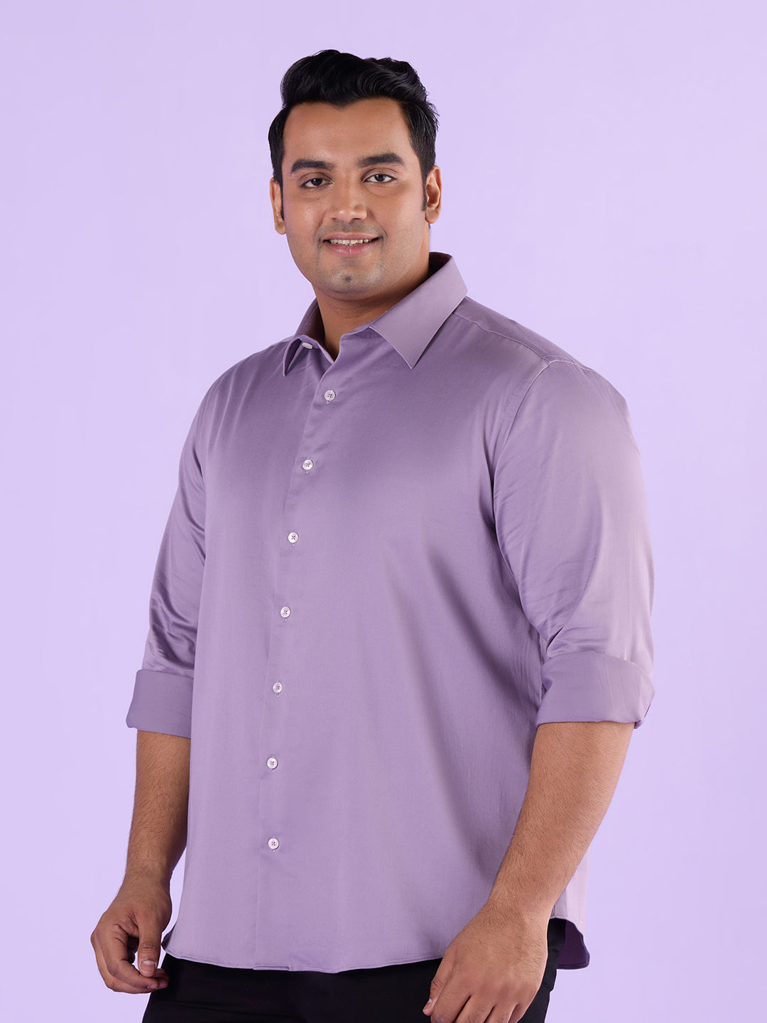 シャツ/ブラウス(長袖/七分) Cut Large Shirt /purple 1200W-1694-Purple-0-