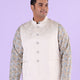Plus Size Jacquard Bandgala Waistcoat | XL-7XL