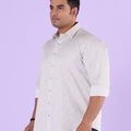 Plus Size Classic Tonal Paisley Stretch Satin Shirt | XL-7XL
