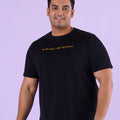 PLUS SIZE STRUCTURE KNIT GRAPHIC T-SHIRT FOR MEN | XL-7XL