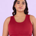 Plus Size Knitted Nylon Stretch Sports Bra | XL-7XL