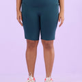 Plus Size Knitted Stretch Cycling Shorts With Pockets | XL-7XL