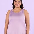 Plus Size Lilac Knitted Tank Top | XL-7XL