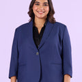 Plus Size Solid Twill Blazer | XL-7XL