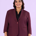 Plus Size Solid Twill Blazer | XL-7XL