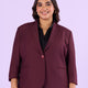Plus Size Solid Twill Blazer | XL-7XL