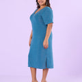 Plus Size Blue Shimmer Dress | XL-7XL