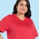 Plus Size Red V Neck T-Shirt | XL-7XL