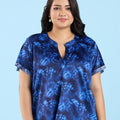 Plus Size Navy Tye Dye Top | XL-7XL