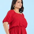 Textured Red Top | XL-7XL