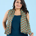 Plus Size Printed Viscose Satin Scarf | XL-7XL