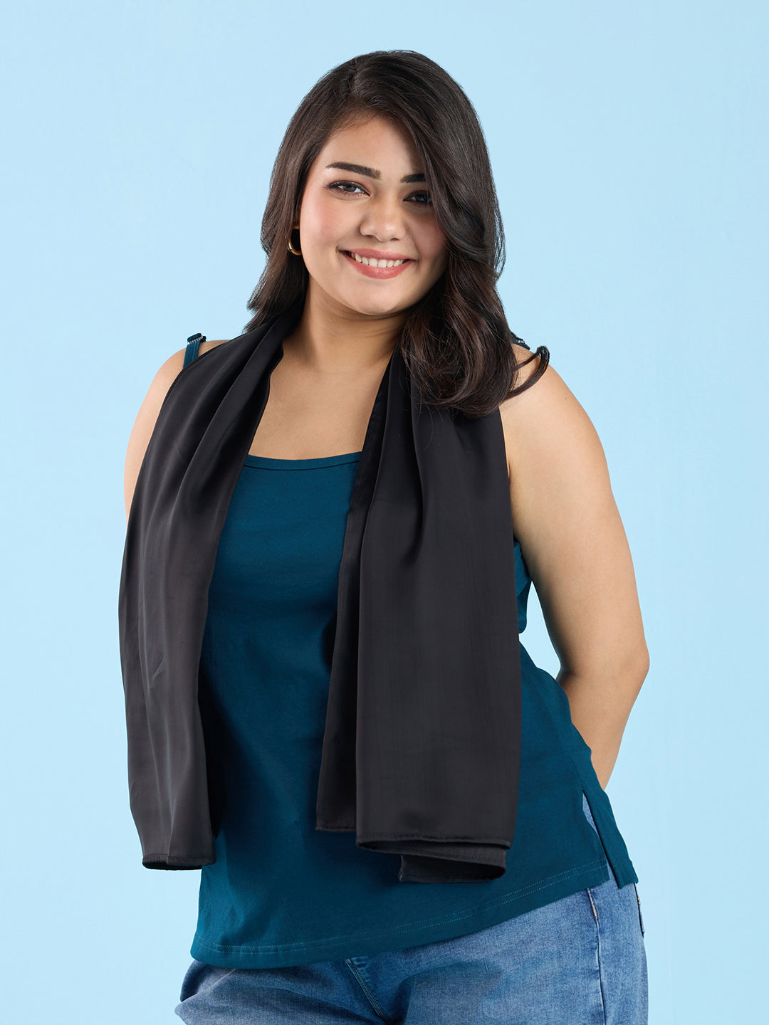 Get Plus Size Plus Size Viscose Satin Scarf | XL-7XL for WOMEN