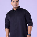 Plus Size Move In Style Solid Satin Shirt | XL-7XL