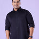 Plus Size Move In Style Solid Satin Shirt | XL-7XL