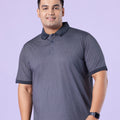 Plus Size Premium Ditsy Geo Printed Stretch Polo T-Shirt | XL-7XL