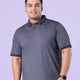 Plus Size Premium Ditsy Geo Printed Stretch Polo T-Shirt | XL-7XL
