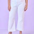 Plus Size Light Wash White Stretch Jeans | XL-7XL
